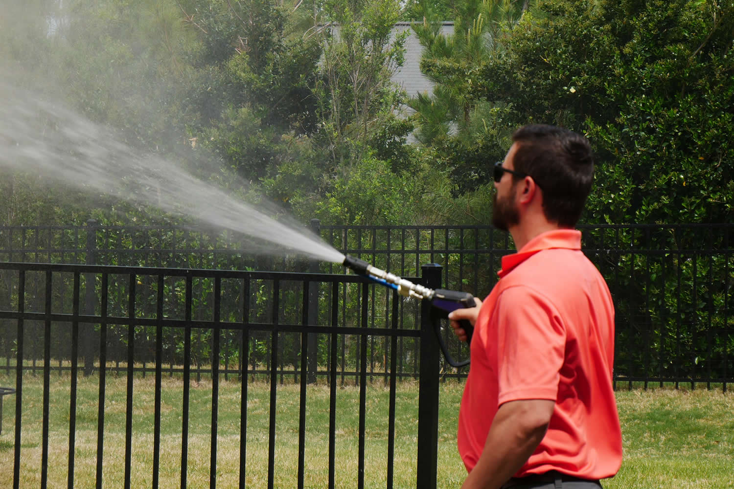 Pressure washing and exterior cleaning service for a home in Apex NC