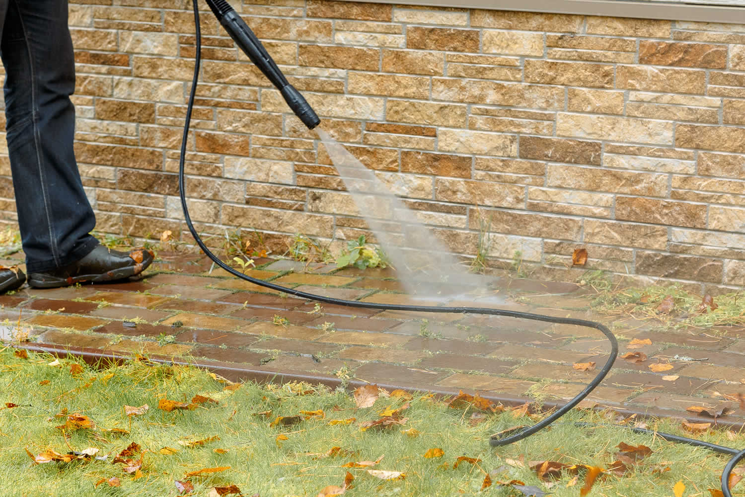 Professional power washing services for exterior hard surfaces in North Carolina